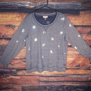 Size Large Style & Co Sequined-Dot Sweatshirt